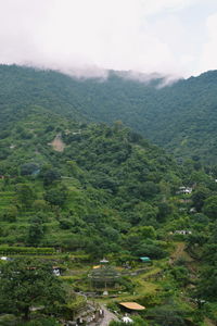 High angle view of mountains