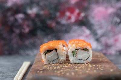 Close-up of sushi