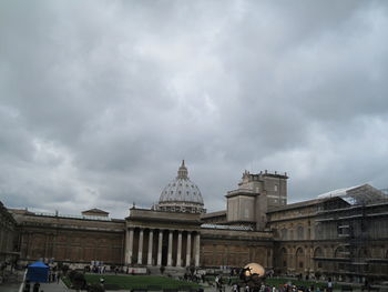 Building against cloudy sky