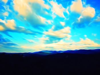 Clouds over landscape