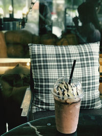 Close-up of drink on table