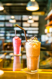 Close-up of drink on table