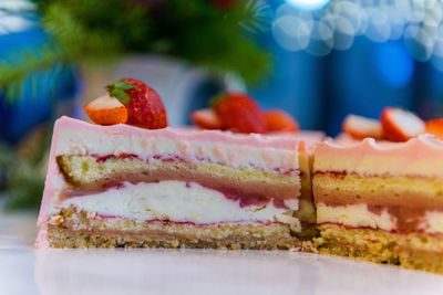 Close-up of cake on plate