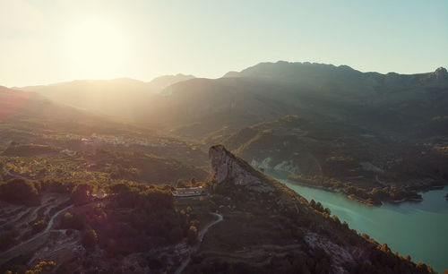 Scenic view of mountain against sky