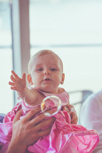 Portrait of cute baby girl