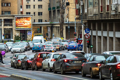 Traffic on city street