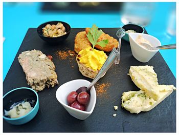 Close-up of served food