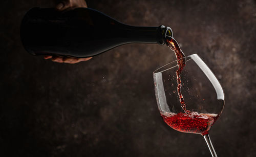 Close-up of champagne flute