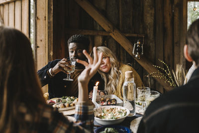 Group of people drinking glass