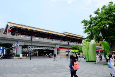 Tourists in temple