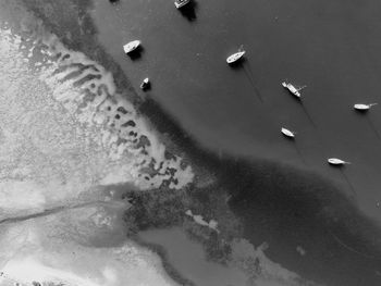 Aerial view of yachts sailing in australia