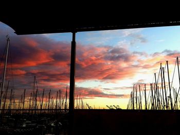 View of cloudy sky at sunset