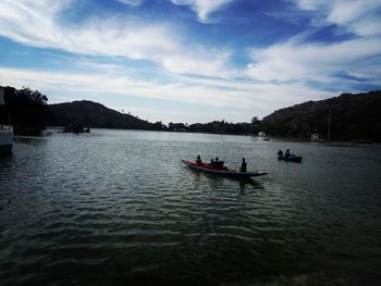 Boats in sea