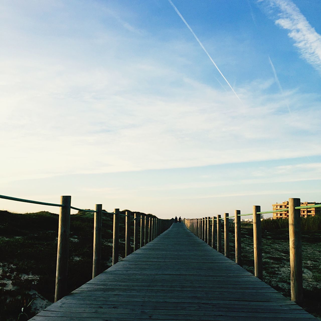 fence, outdoors, day, no people, picket fence, sky