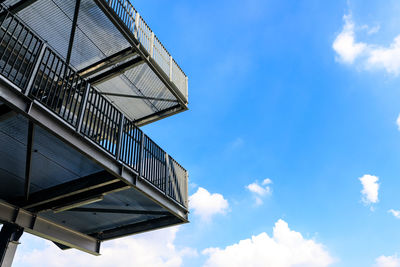 Low angle view of modern building against sky