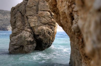 Rocks in sea