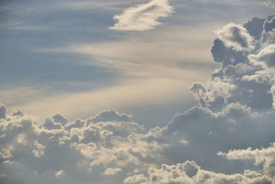 Low angle view of clouds in sky