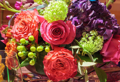 Close-up of rose bouquet