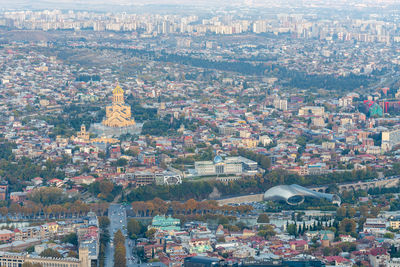 High angle view of cityscape