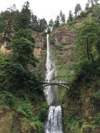 Scenic view of waterfall