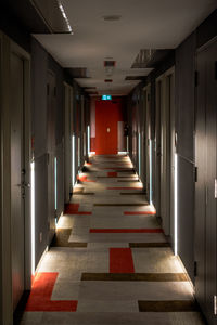 Empty corridor of building