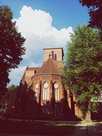 Low angle view of built structure against sky