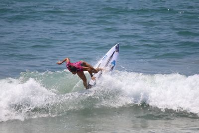 Man surfing in sea