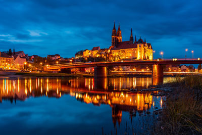 Panoramic view of albrechtsburg and cathedral meissen, germany