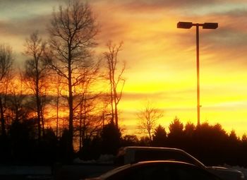 Scenic view of road at sunset