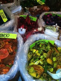 Close-up of food for sale at market stall