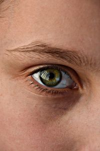 Close-up portrait of woman eye