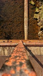 Close-up view of rusty metal