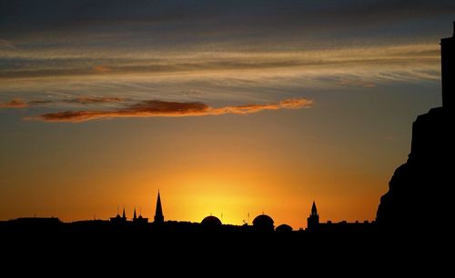 Silhouette of trees at sunset