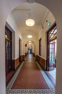 Empty corridor of building