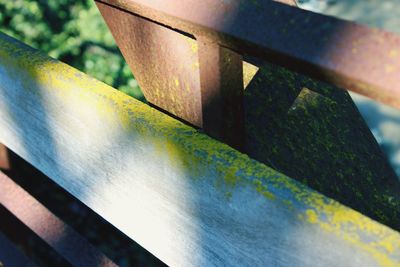 Close-up low angle view of metal