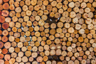 Full frame shot of firewood