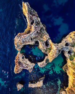 High angle view of sea