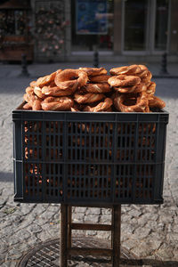 Close-up of food on table