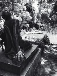 Close-up of statue in park