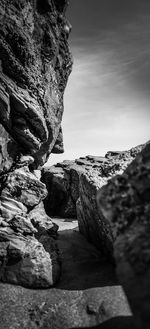 Rock formations against sky