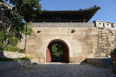 Entrance of historic building