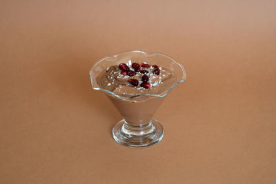 Close-up of ice cream against white background