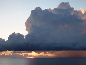 Scenic view of sea during sunset
