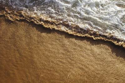 Close-up of waves on beach