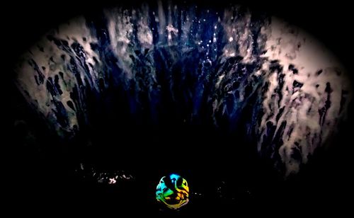 Close-up of illuminated lighting equipment