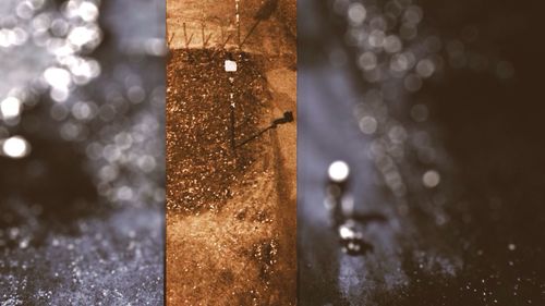 Close-up of water drops on glass