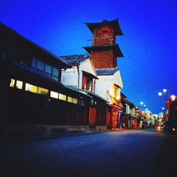 Illuminated city at night