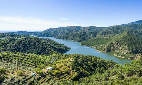 Reservoir of concepcion in istan, malaga, spain