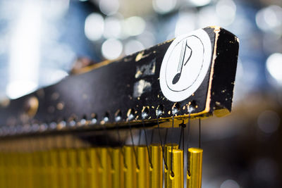 Close-up of musical instrument