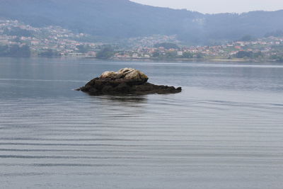 Scenic view of sea and rocks